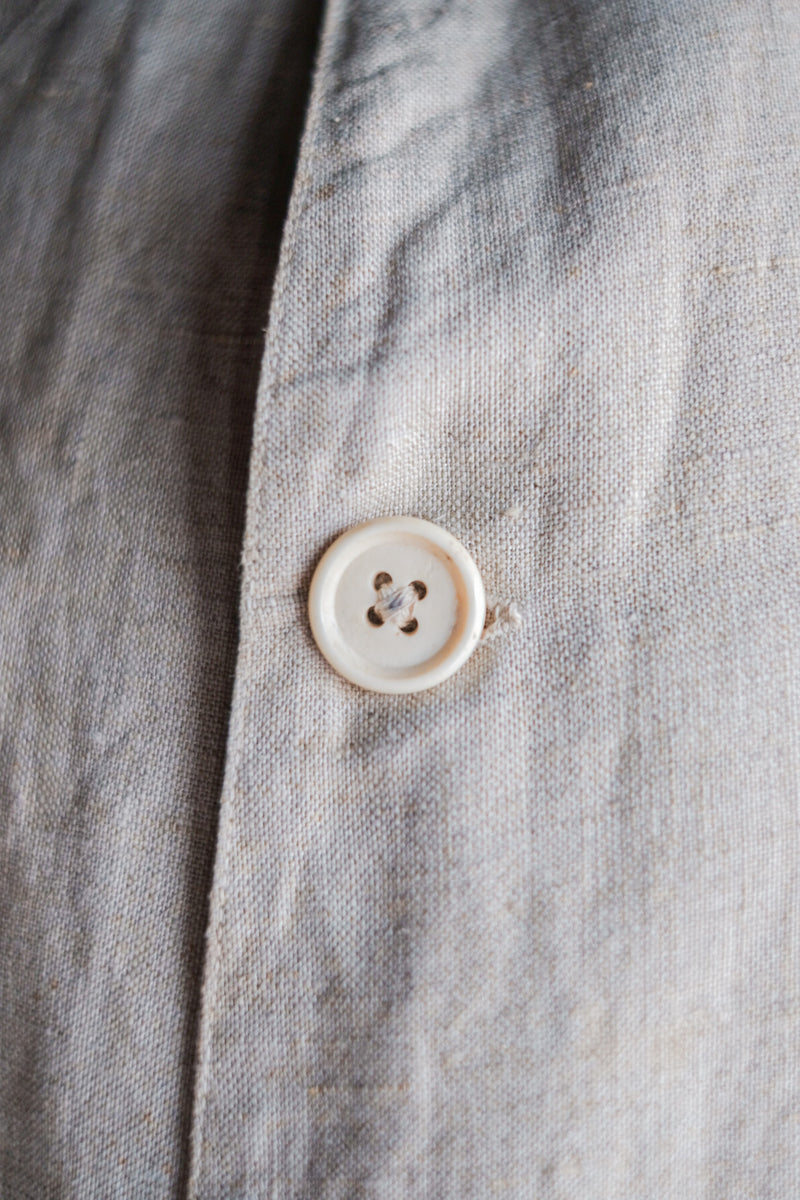 [~ 30's] เสื้อคลุมผ้าลินินวินเทจฝรั่งเศส