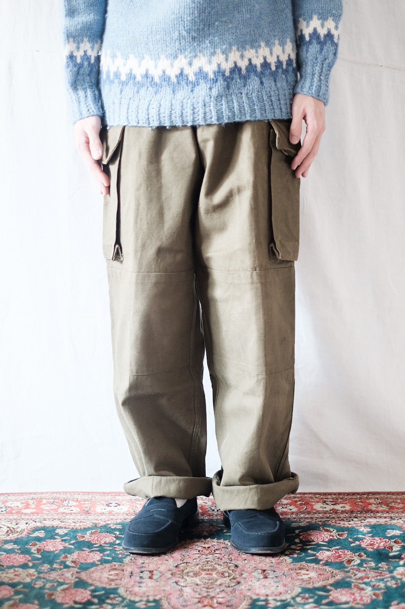 50's] French Army M47 Field Trousers Size.33