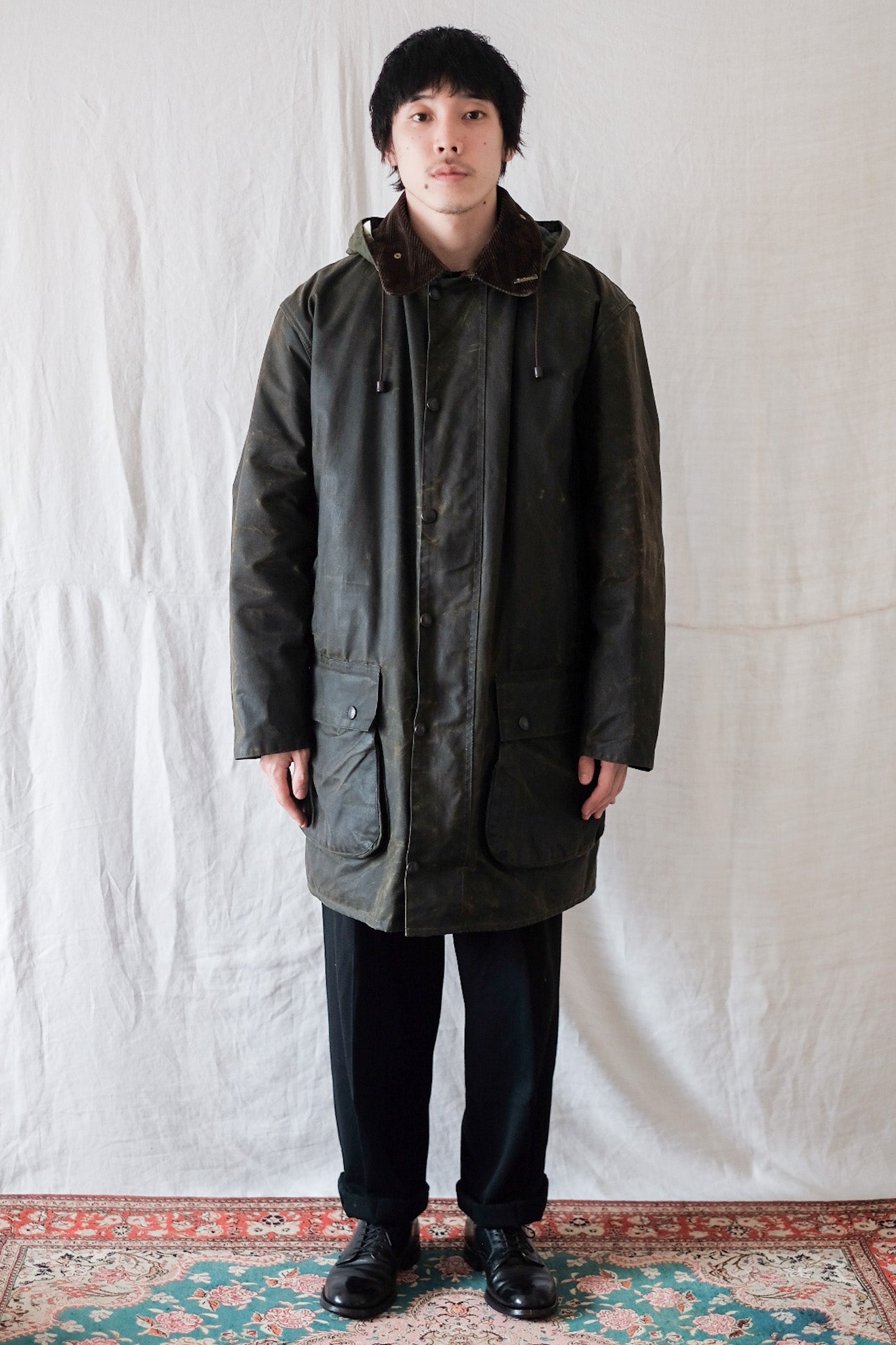Vintage】Barbour NORTHUMBRIA 40 バブアー ノーザンブリア フード ...