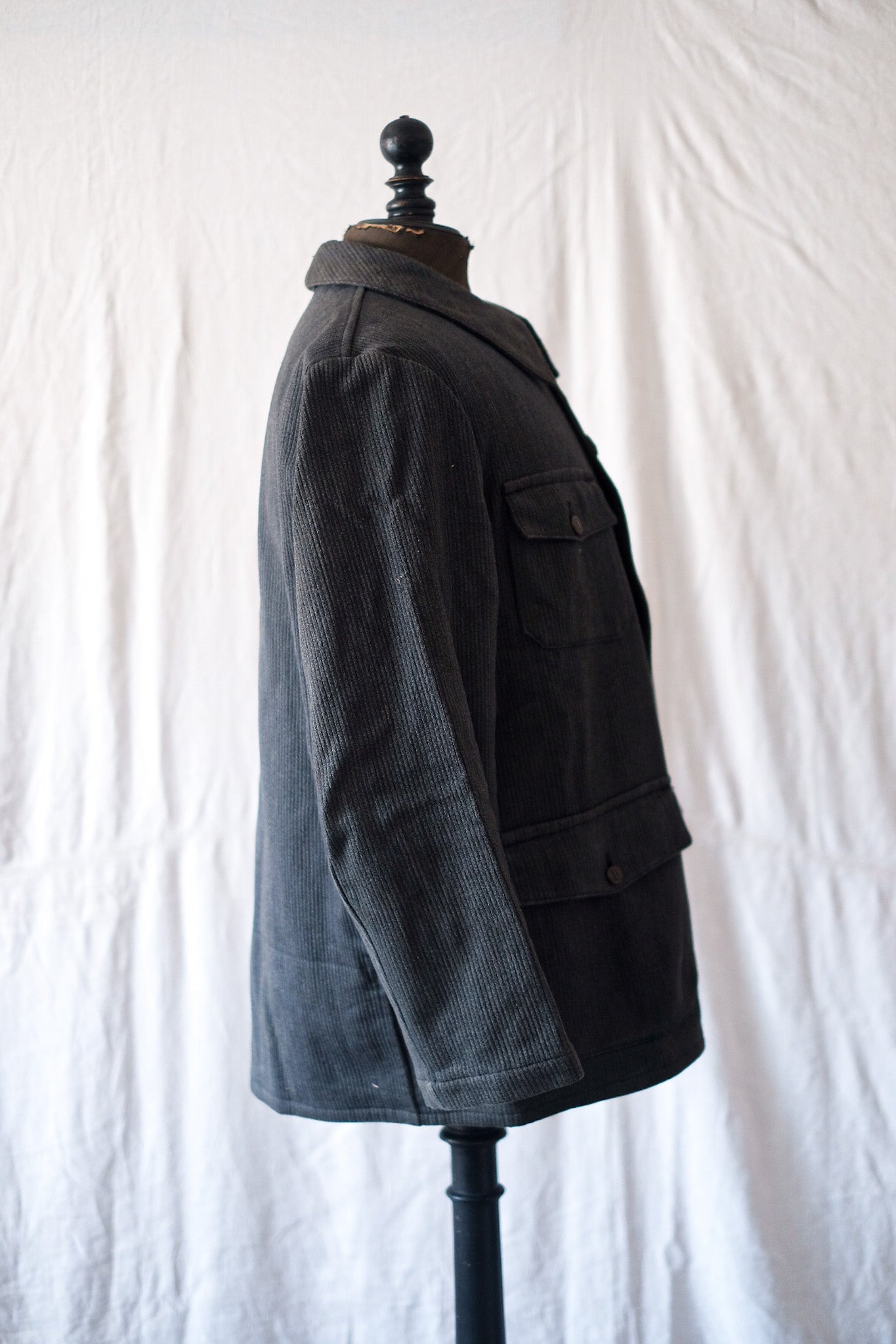 [〜50年代]法國復古灰色pique狩獵夾克“死股”
