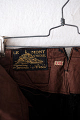 【~40's】French Vintage "Le Mont St. Michel" Black Corduroy Work Shorts