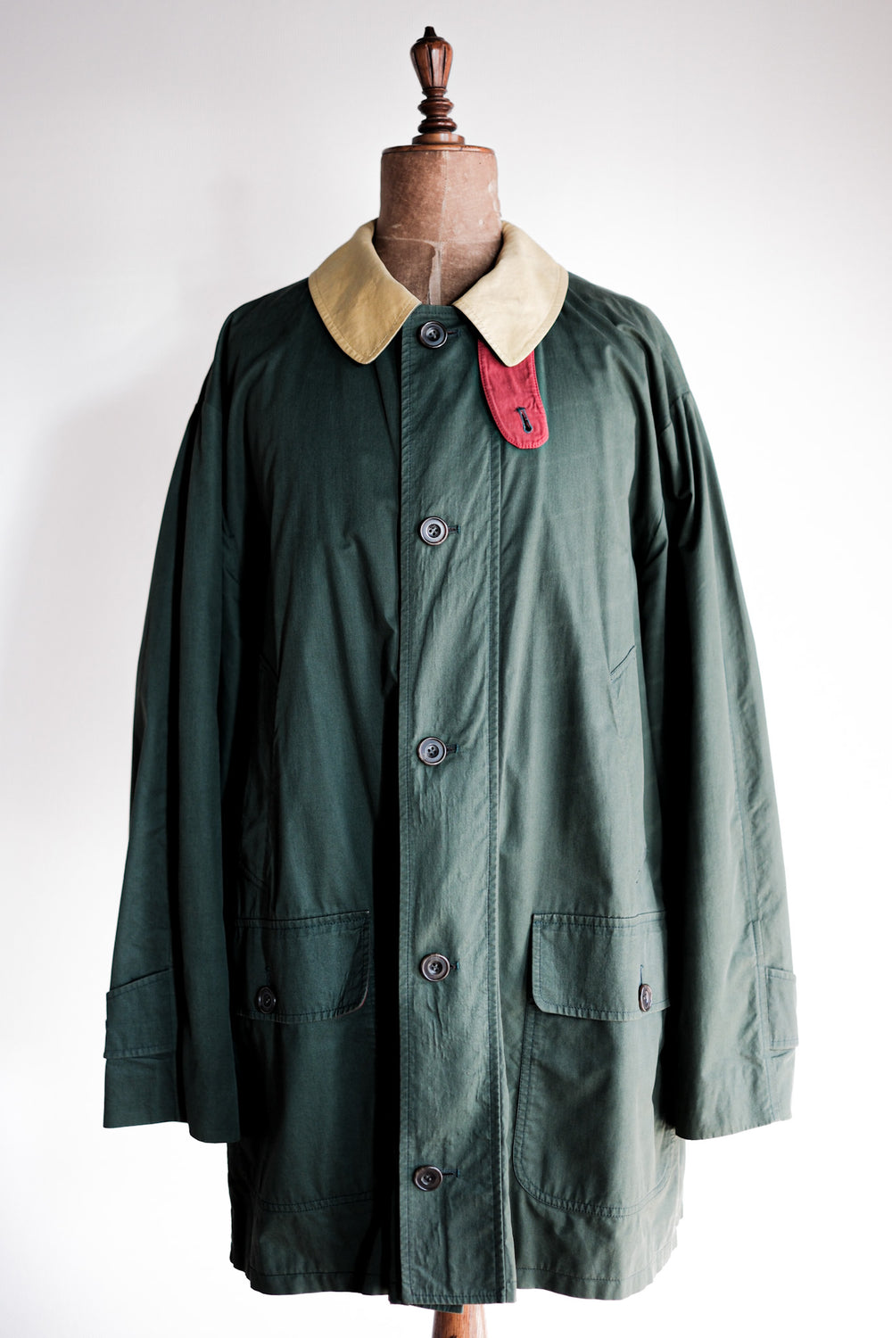 ［~90's］Old INVERTERE Crazy Pattern Cotton Coat With Chin Strap
