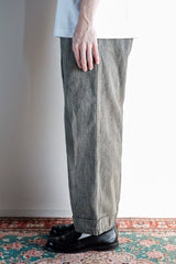 【~40's】French Vintage Black Chambray Work Pants