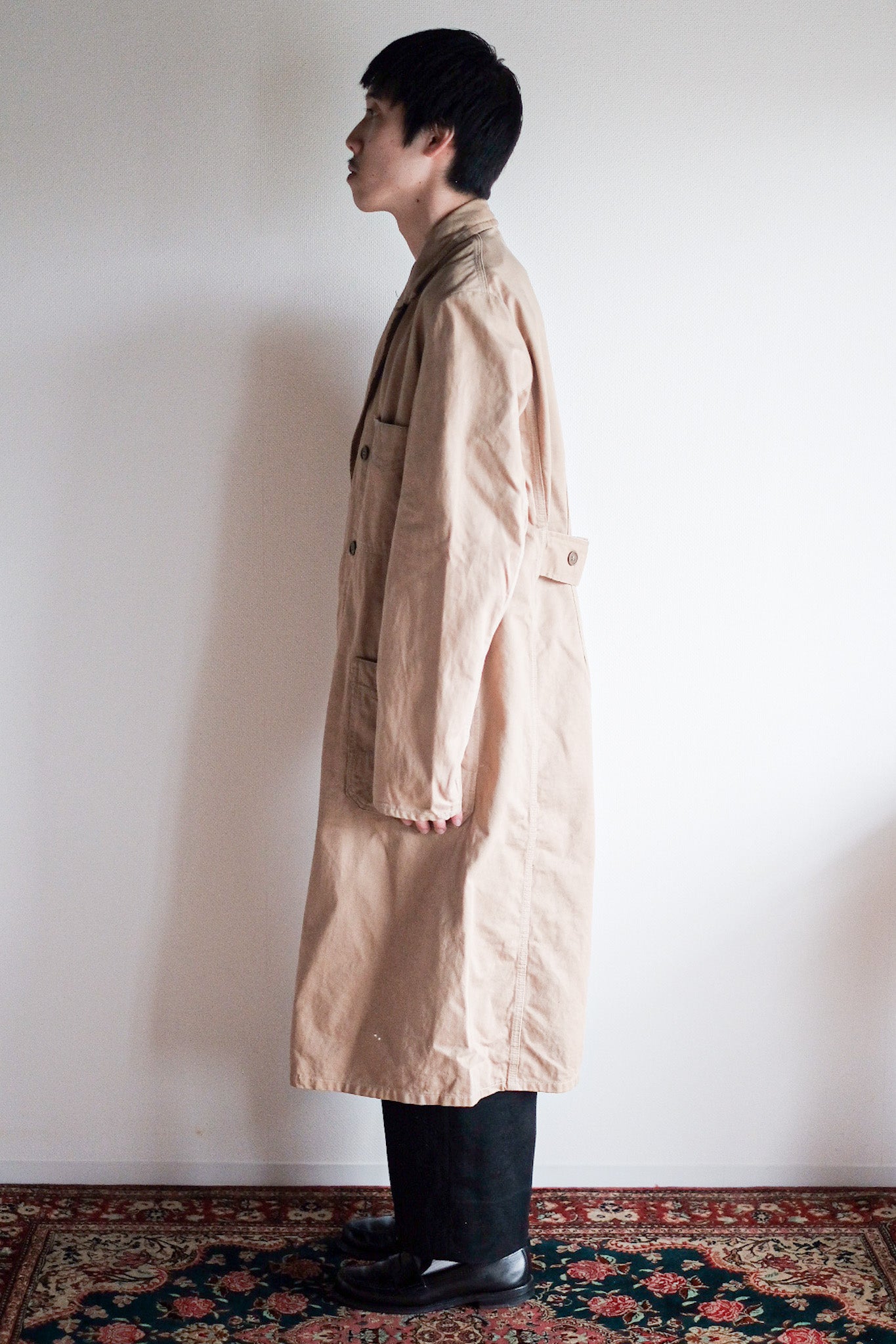 【~50's】Dutch Vintage Double Breasted Cotton Work Coat