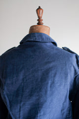 [~ 40's] แจ็คเก็ต French Vintage Blue Moleskin Fireman