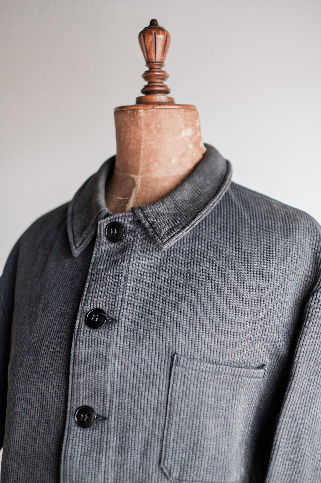 ［~50’s］French Vintage Gray Cotton Pique Work Jacket