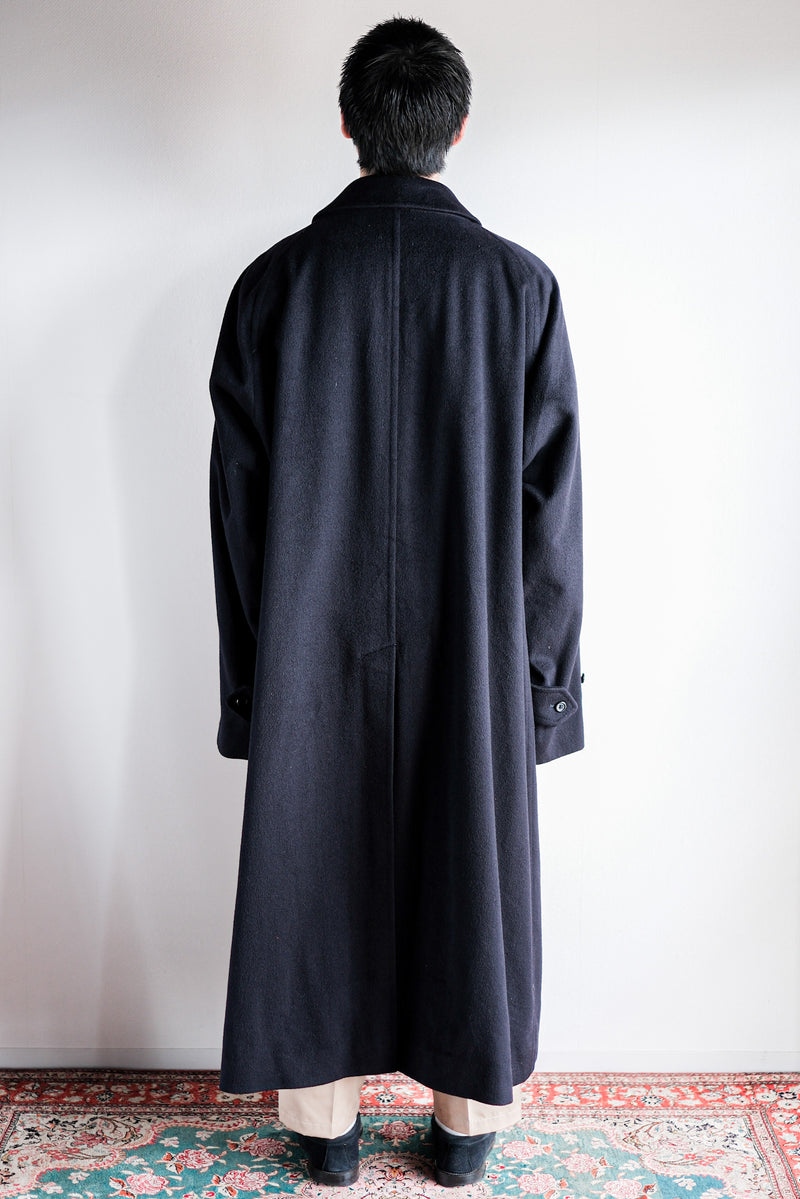 [〜90年代]復古Burberry的單一raglan balmacaan外套。60RX“純羊絨”