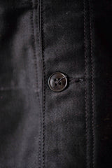 【~50's】French Vintage Black Moleskin Work Jacket "Dead Stock"