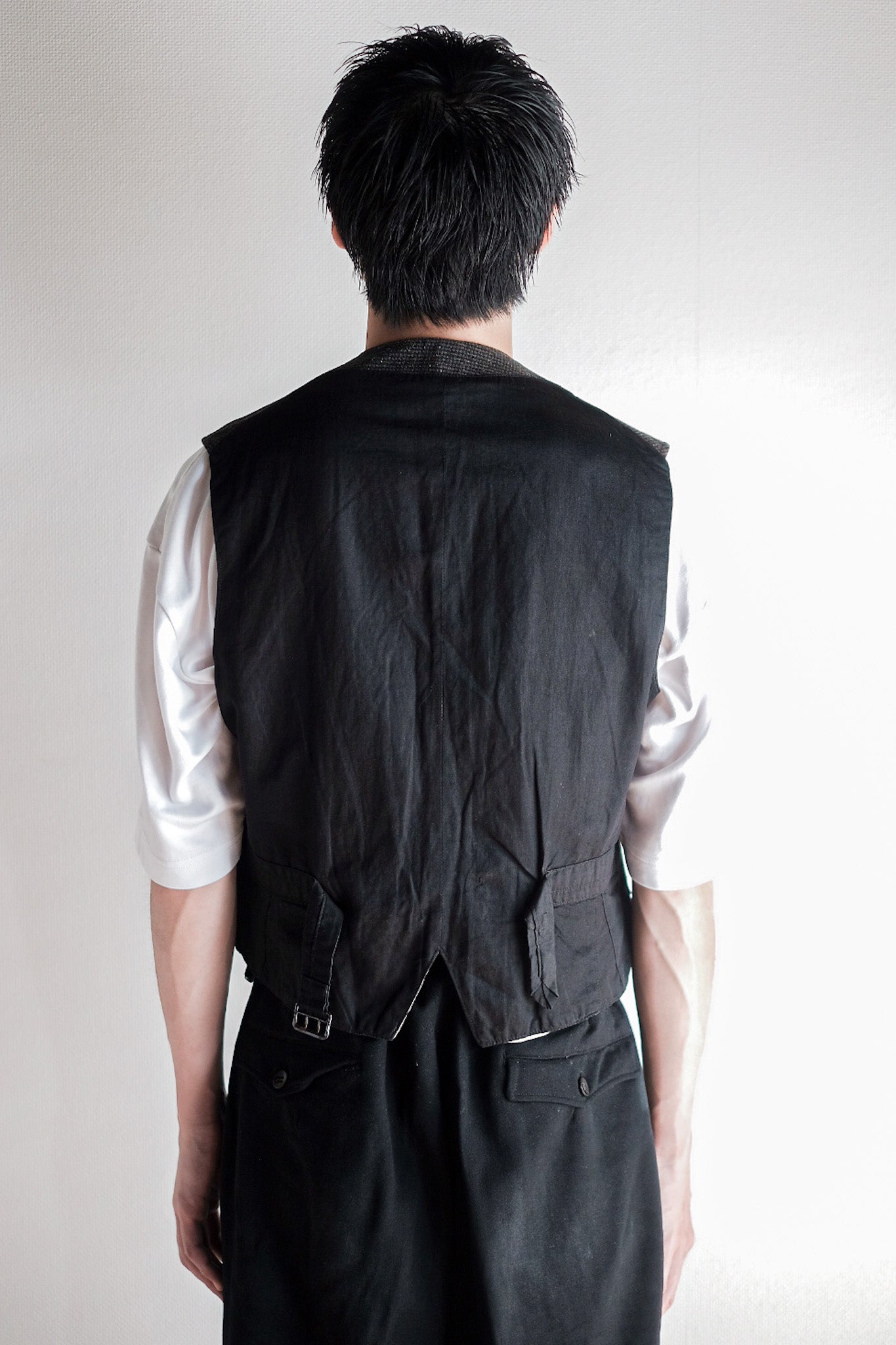 ［~30's］French Vintage Gray Wool Work Gilet