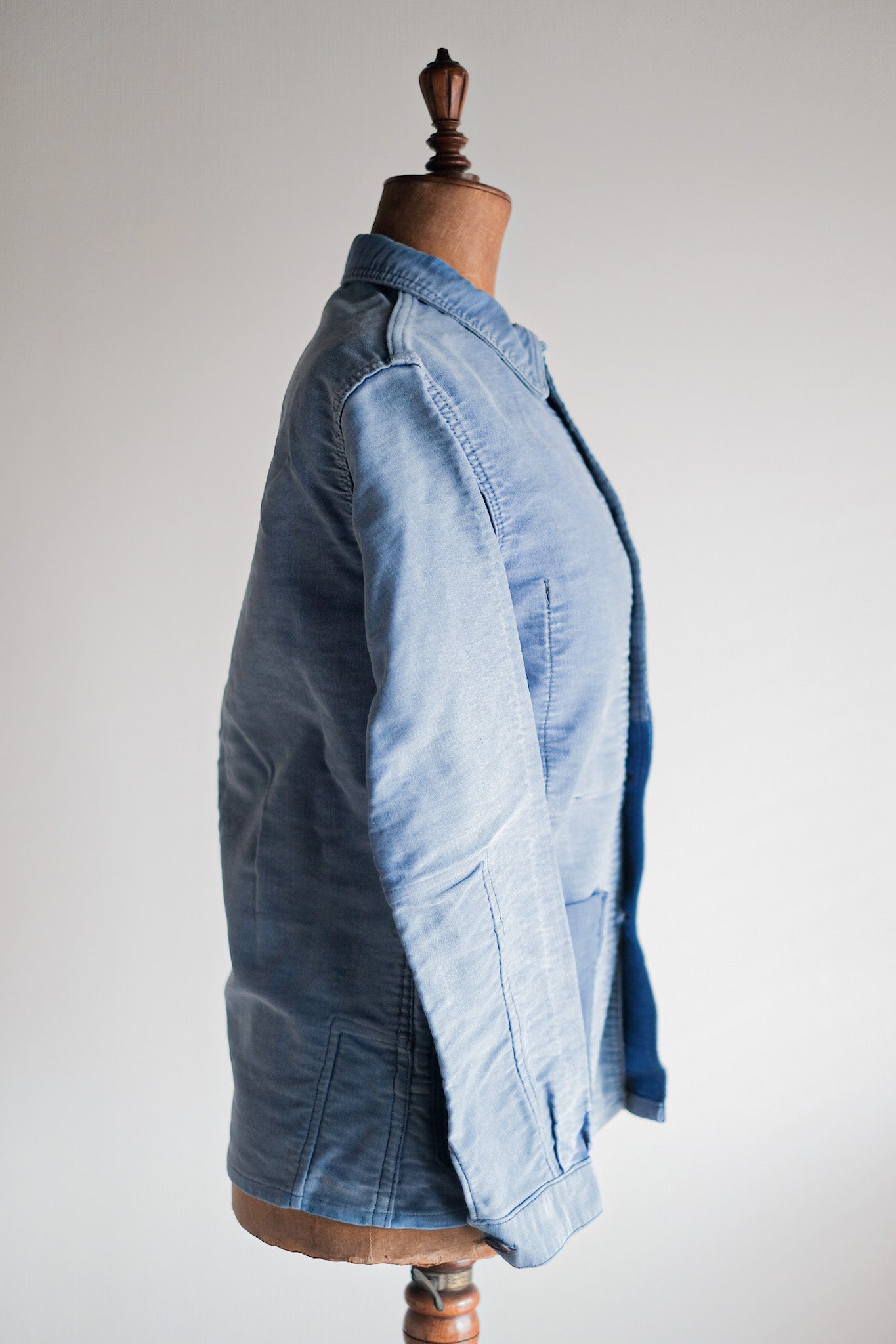 ［~50's］French Vintage Blue Moleskin Work Jacket "Le Mont St. Michel"