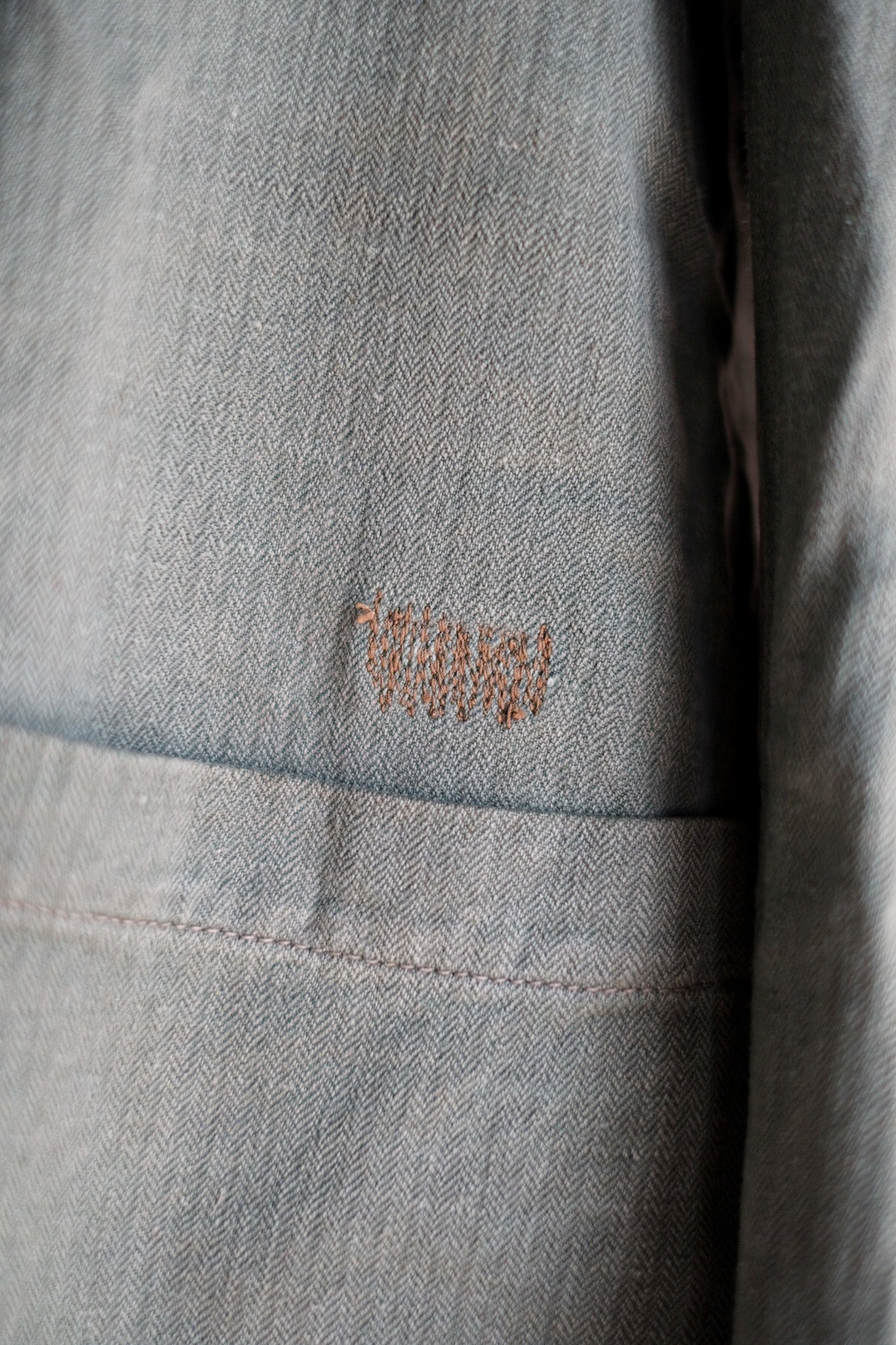 ［~30's］WW2 German Army Drillich Green HBT Linen Jacket