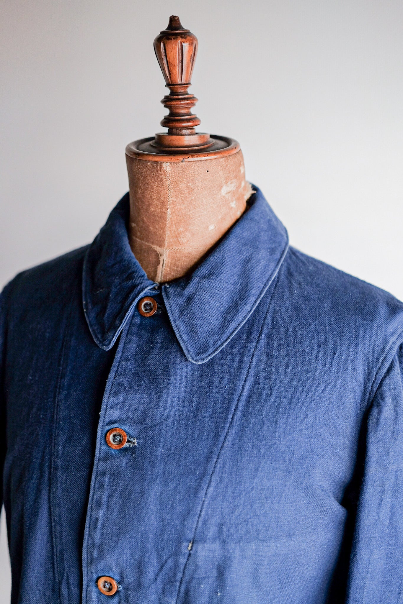 ［~40's］French Navy Indigo Cotton Twill Chore Jacket
