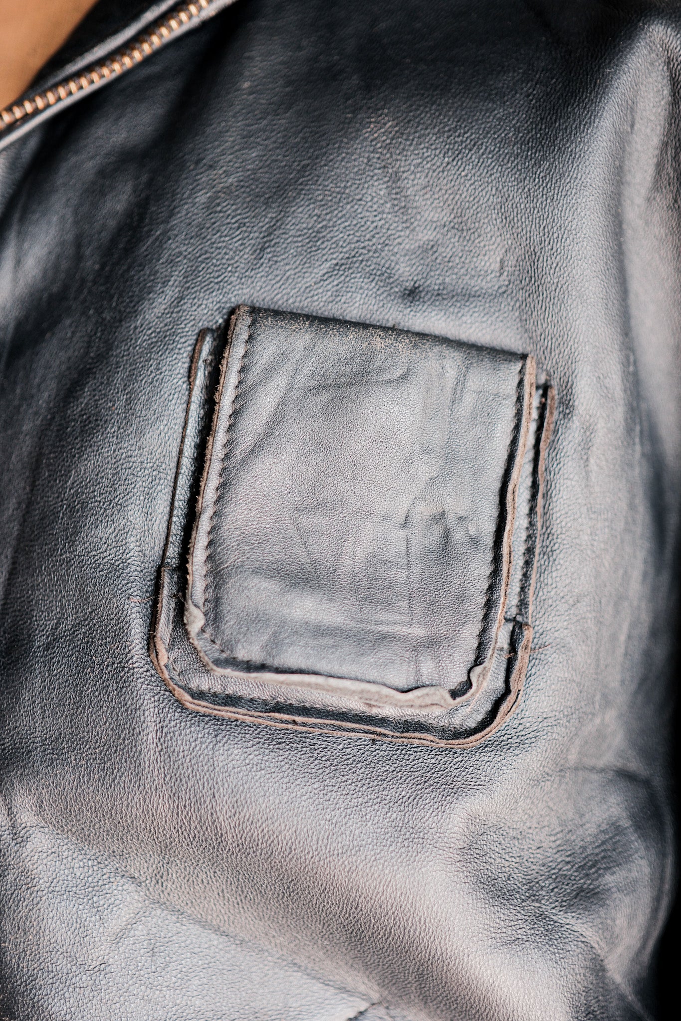 ［~70's］French Air Force Pilot Leather Jacket Size.50