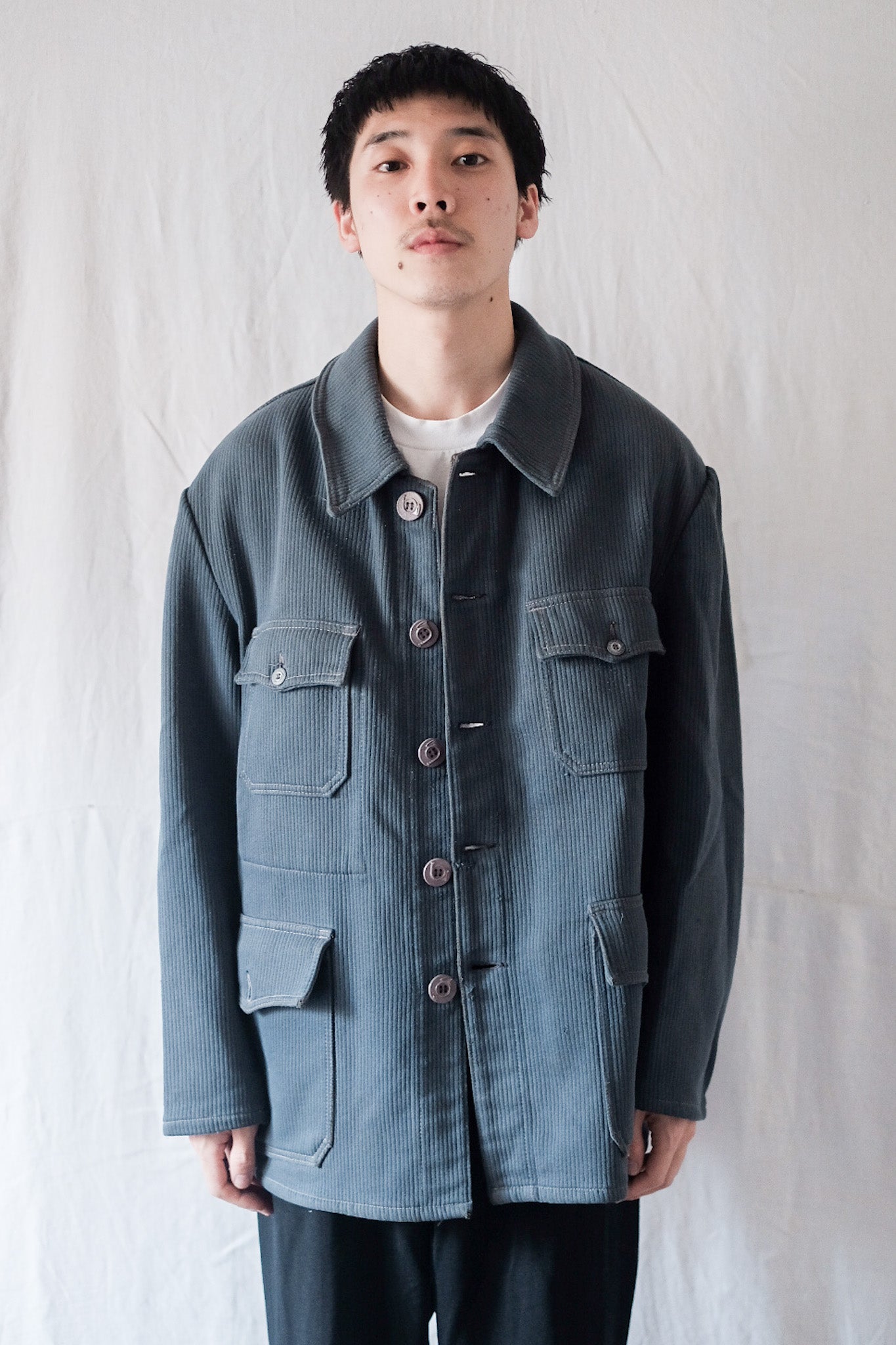 【~50's】French Vintage Cotton Pique Hunting Jacket