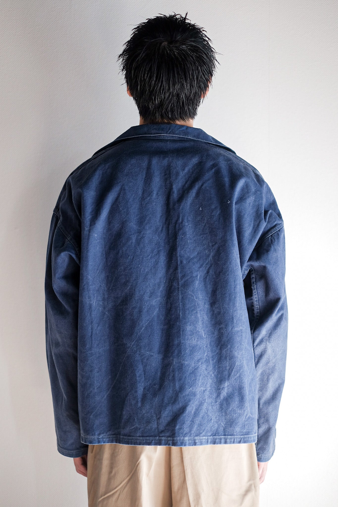 50's】French Vintage Indigo Metis Fisherman Smock