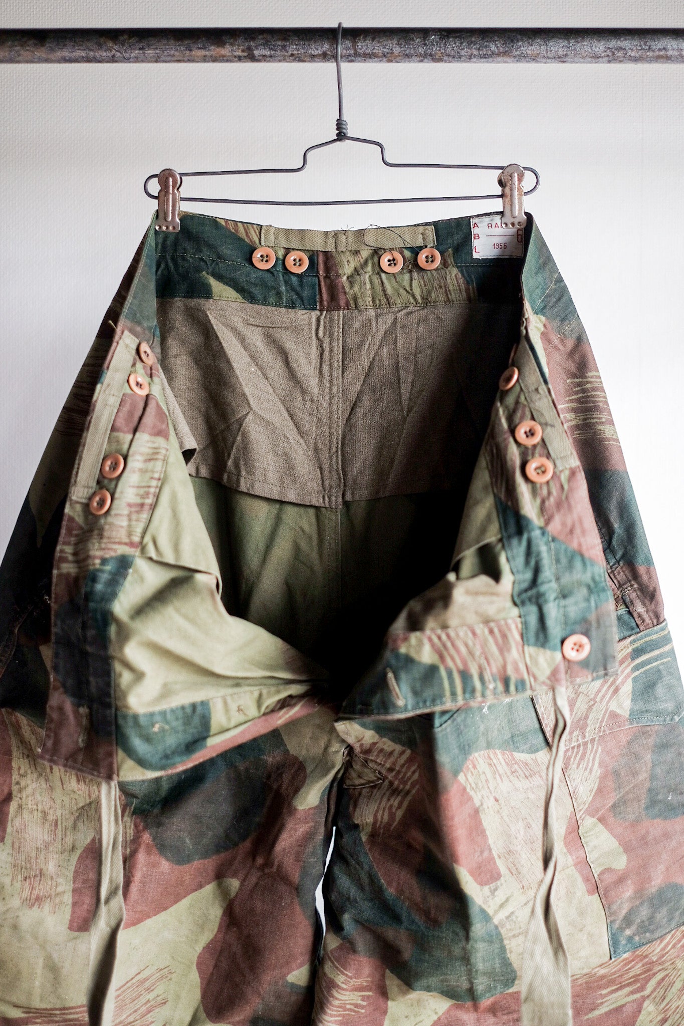 【~50's】Belgium Army Brushstroke Camo Airborne Pant Size.6