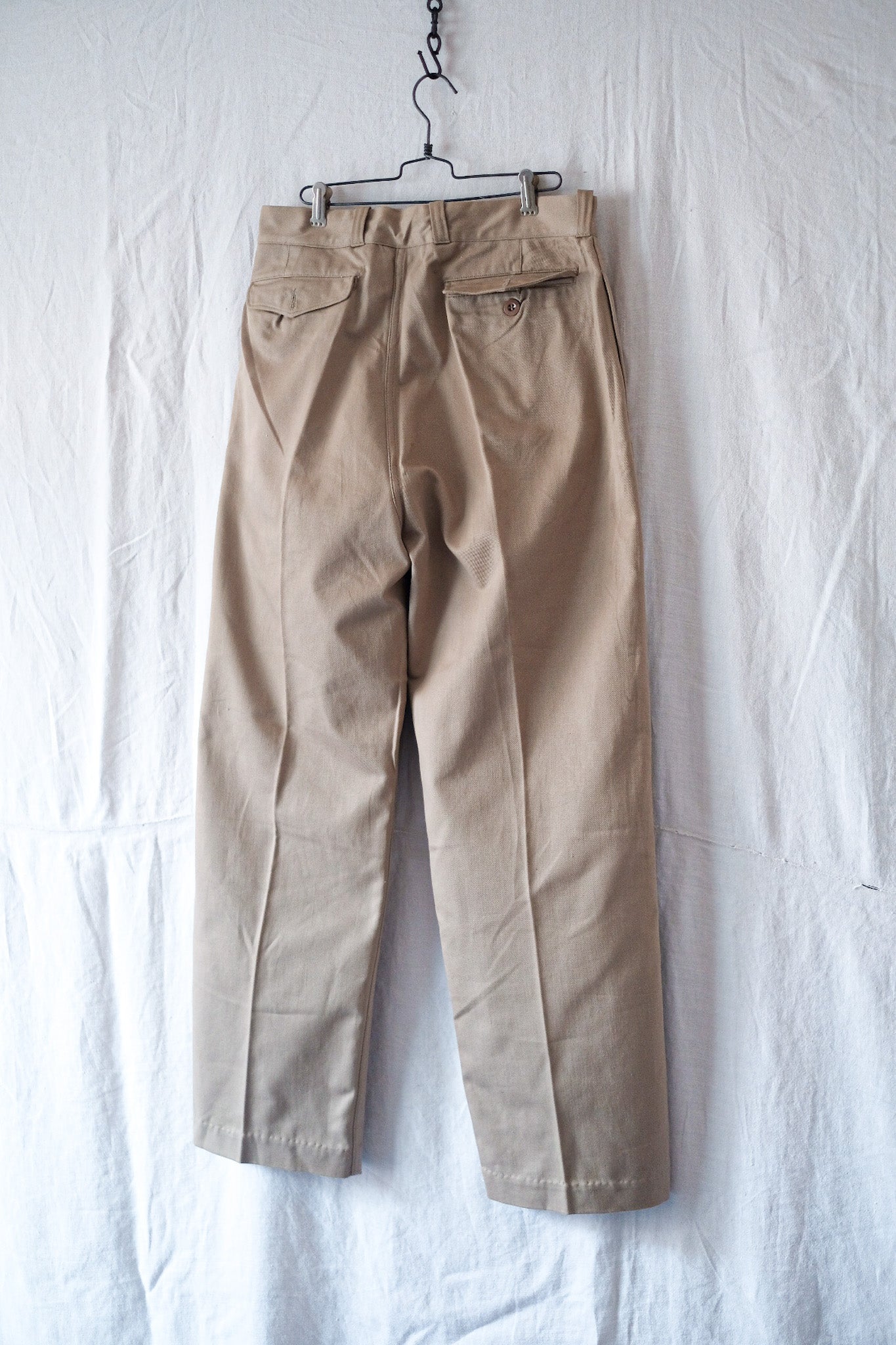 [~ 60's] French Army M52 CHINO TROUSERS SIZE.34 "Dead Stock"