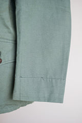 [~ 50's] Veste de chasse au coton vert vintage français avec sangle de menton "Stock Dead"