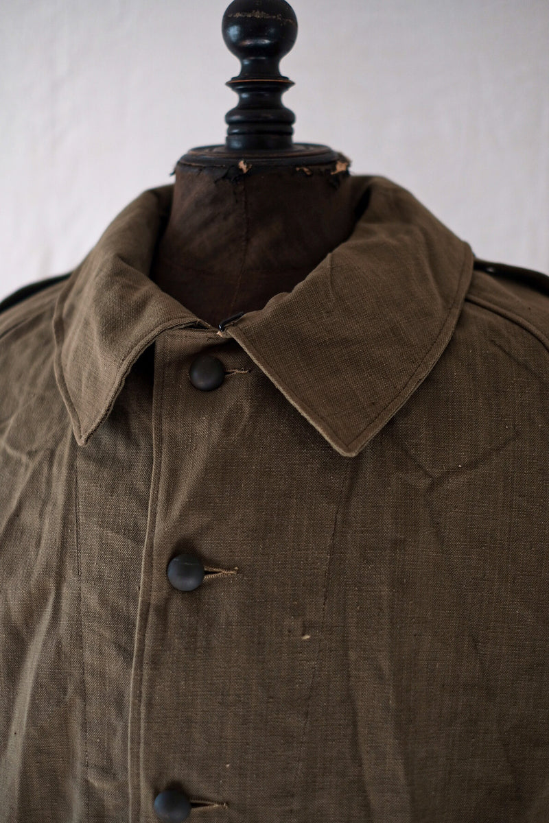 【~50's】French Army M35 Motorcycle Coat Size.1 "Dead Stock"