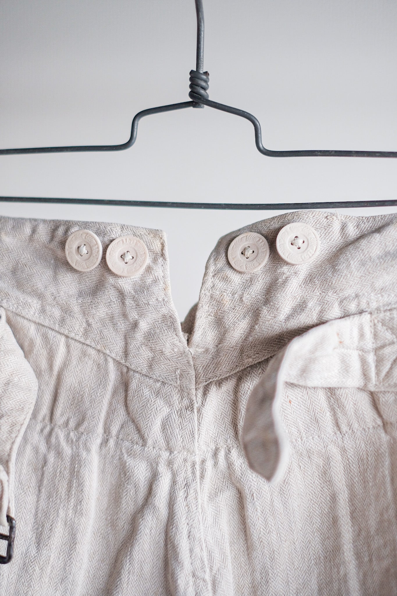 ［~40's］WW2 German Army Drillich HBT Linen Trousers