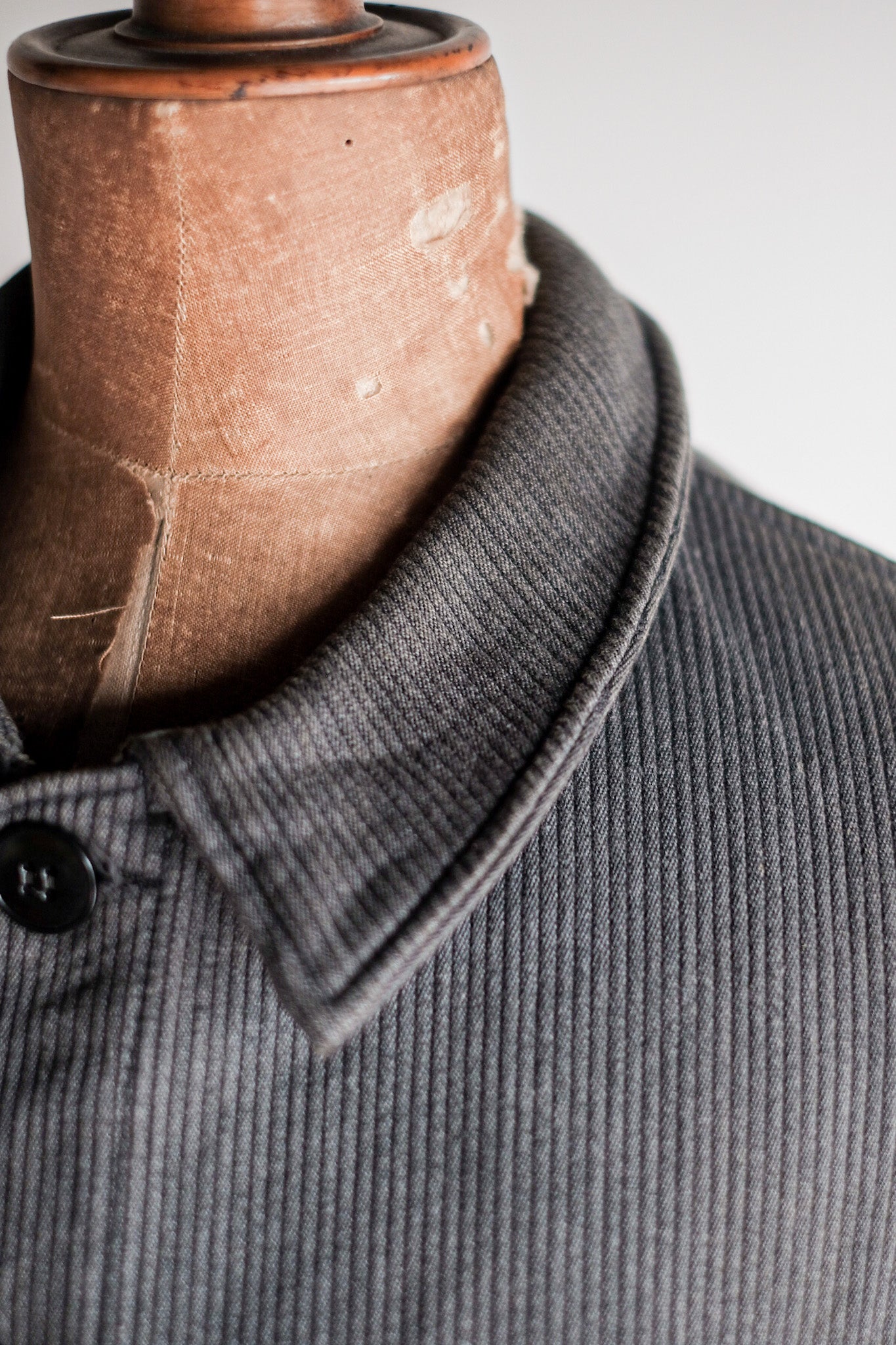 ［~50’s］French Vintage Gray Cotton Pique Work Jacket
