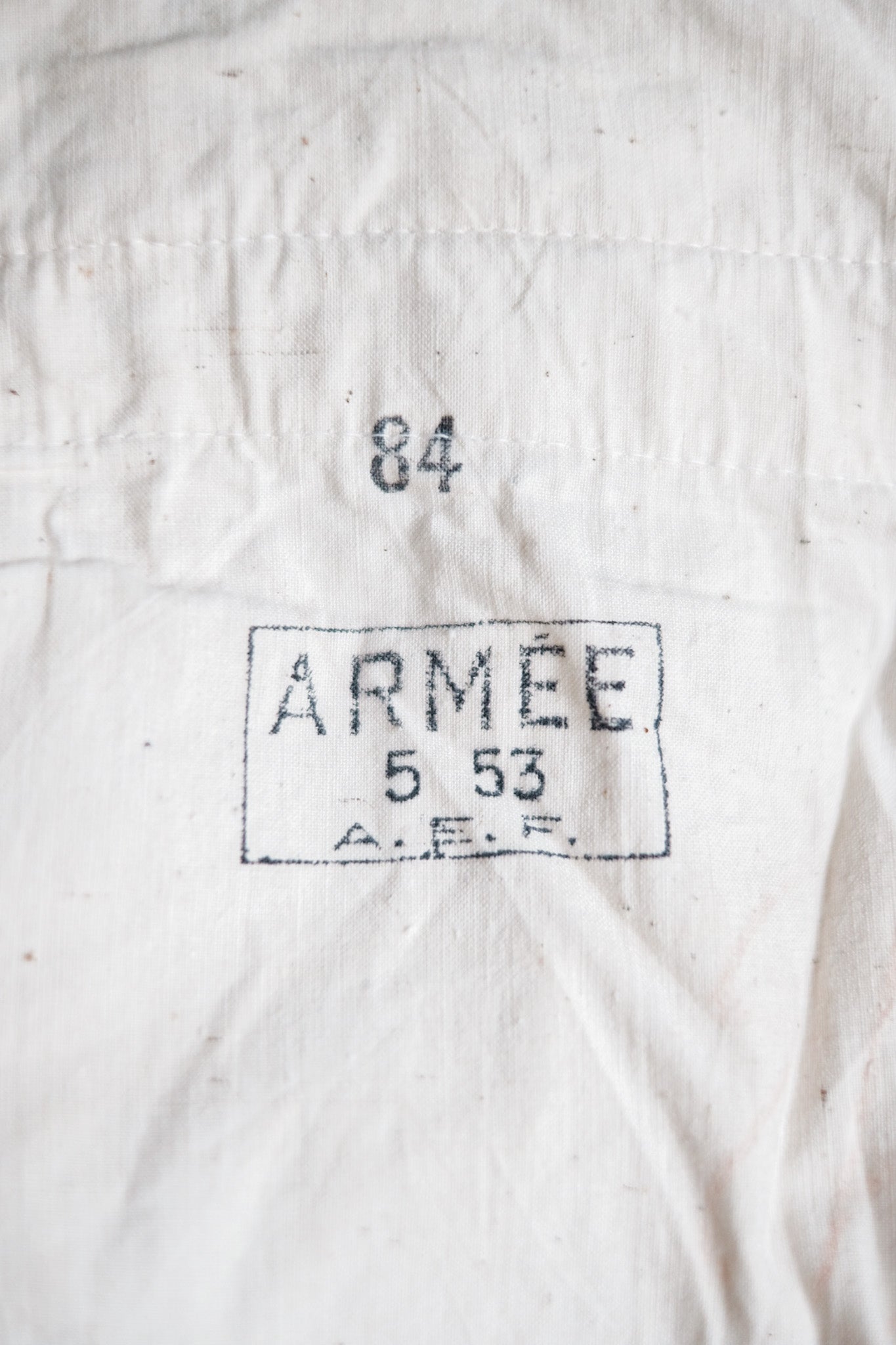 [~ 50's] กางเกงขายาวผ้าฝ้ายสีขาวกองทัพฝรั่งเศส 84