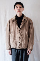 [~ 30's] ผ้าใบผ้าใบผ้าใบวินเทจฝรั่งเศสทำกลับบ้านแจ็คเก็ตทำงาน