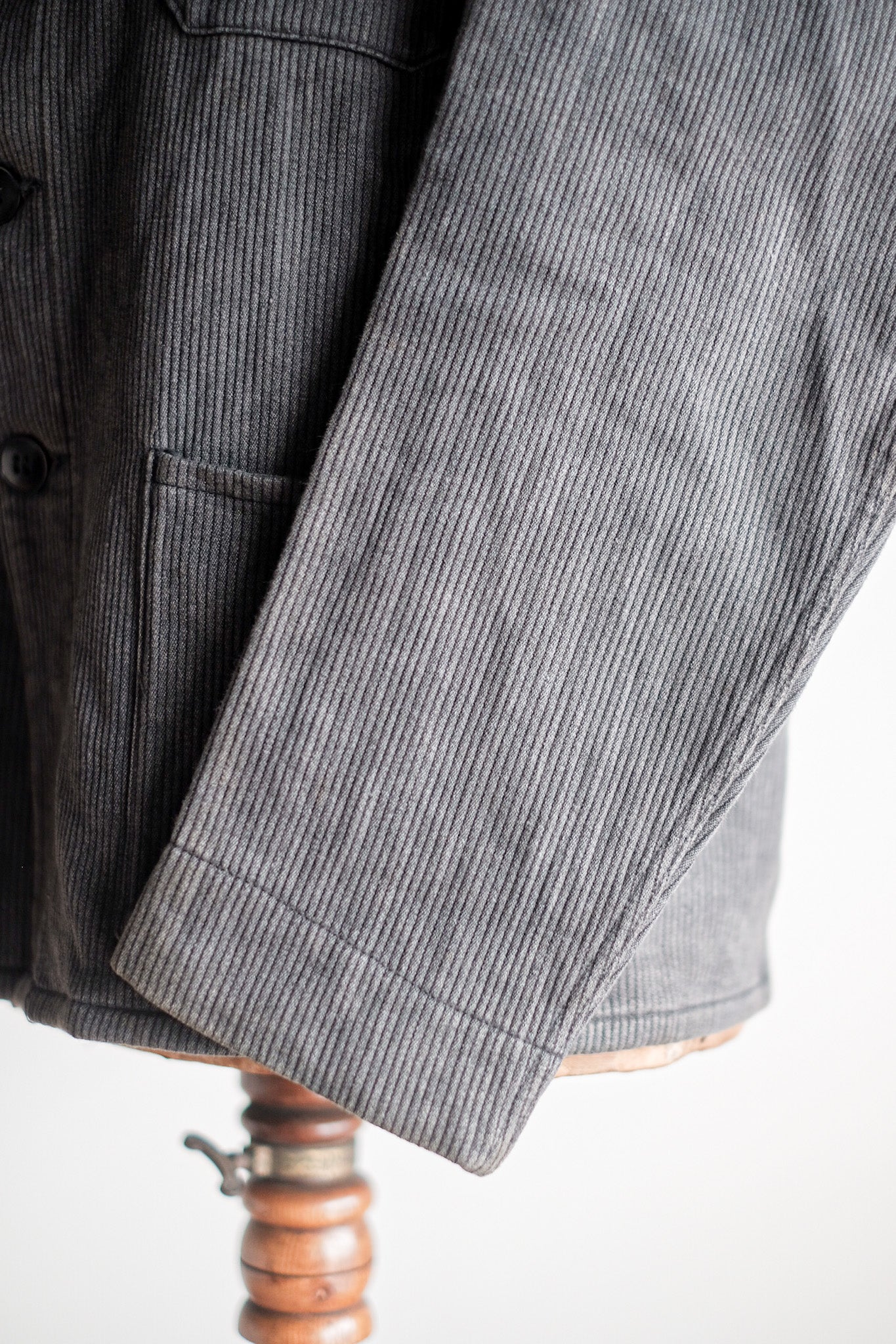 ［~50’s］French Vintage Gray Cotton Pique Work Jacket