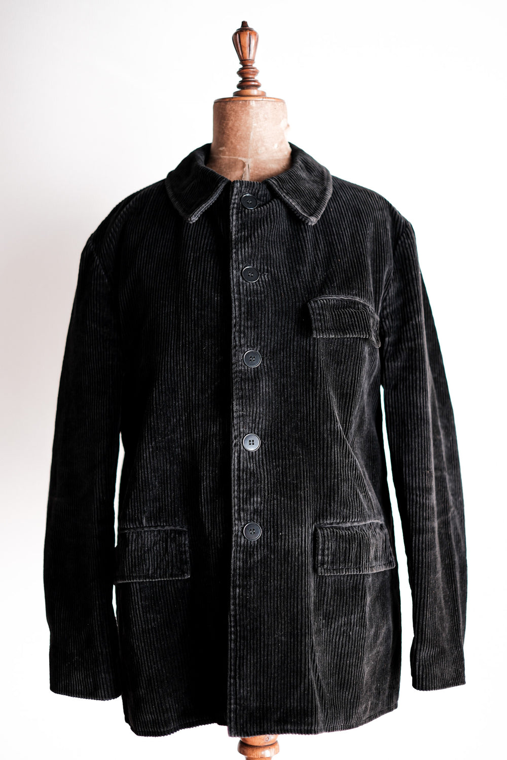 ［~60's］French Vintage Black Corduroy Work Jacket "Adolphe Lafont"