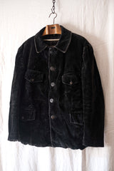 [~ 40's] Veste de gardien de chasse vintage en velours noire vintage