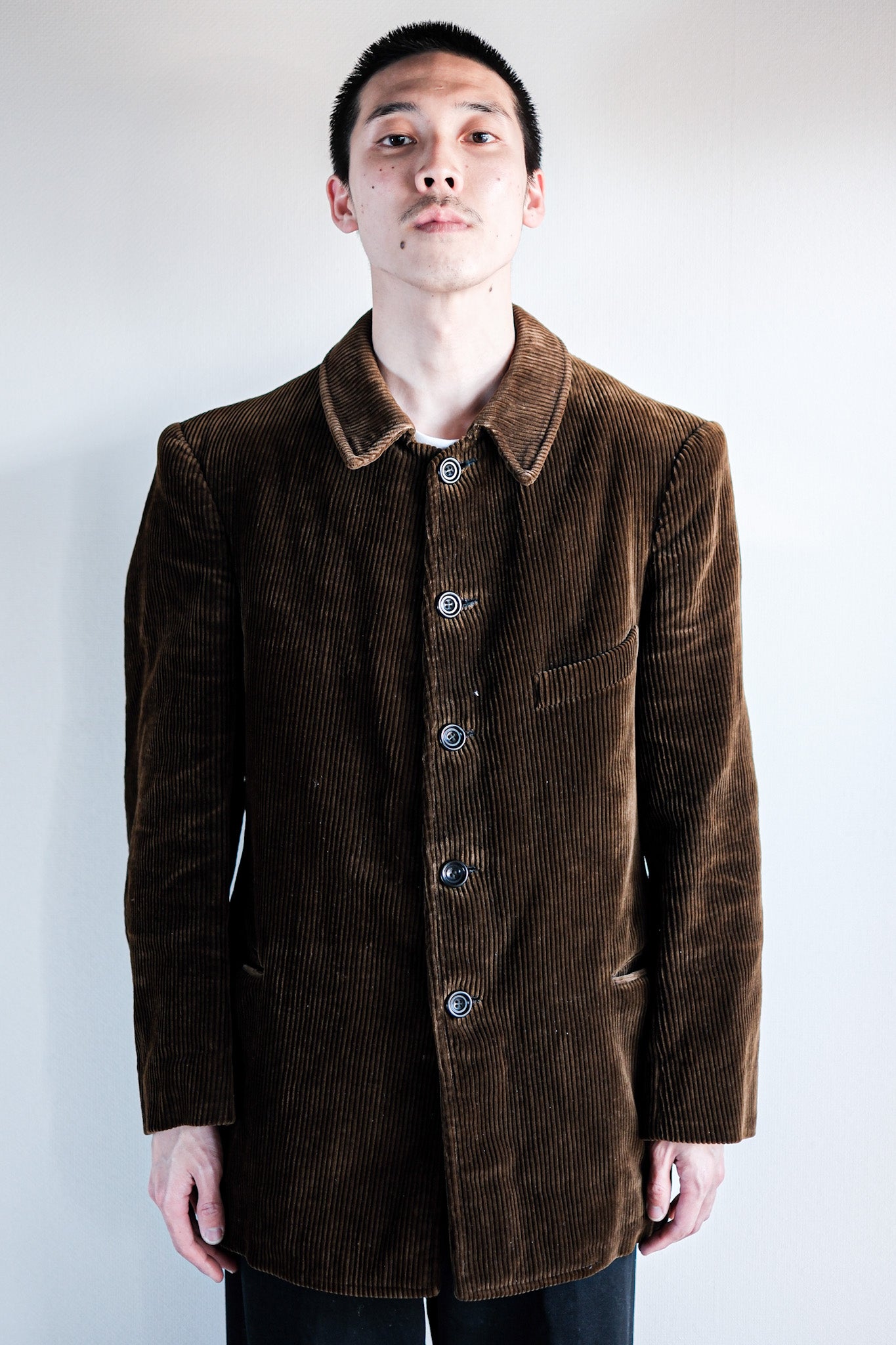 [~ 30's] French Vintage Brown Corduroy Work Jacket