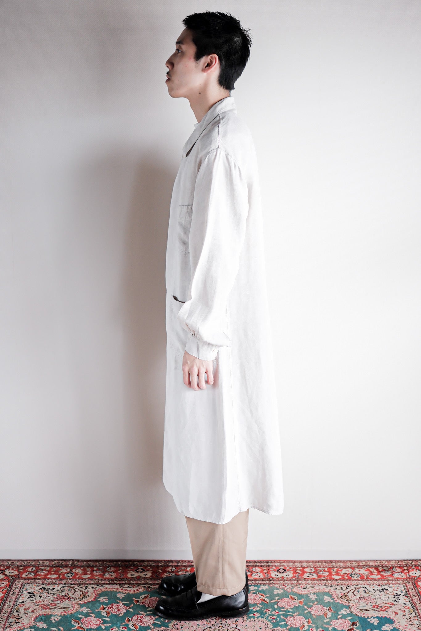 30's】French Vintage Linen Coat 