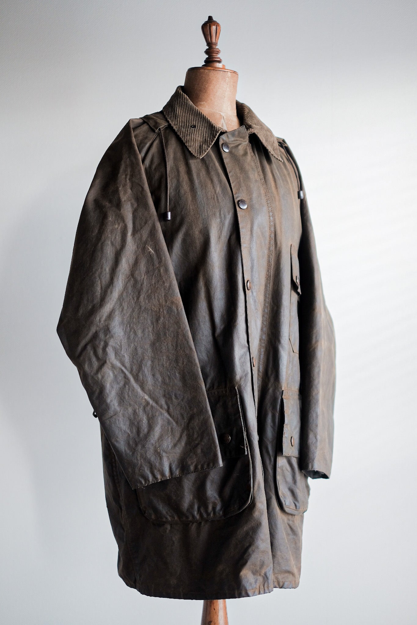 ［~80's］Vintage Barbour "SOLWAY ZIPPER" With Hood 2 Crest Size.40