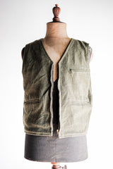 [~ 70's] American Vintage Tiger Stripe Camouflage เสื้อกั๊กย้อนกลับได้