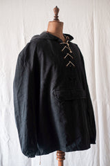 [~ 40's] British Vintage Black Cotton Anorak