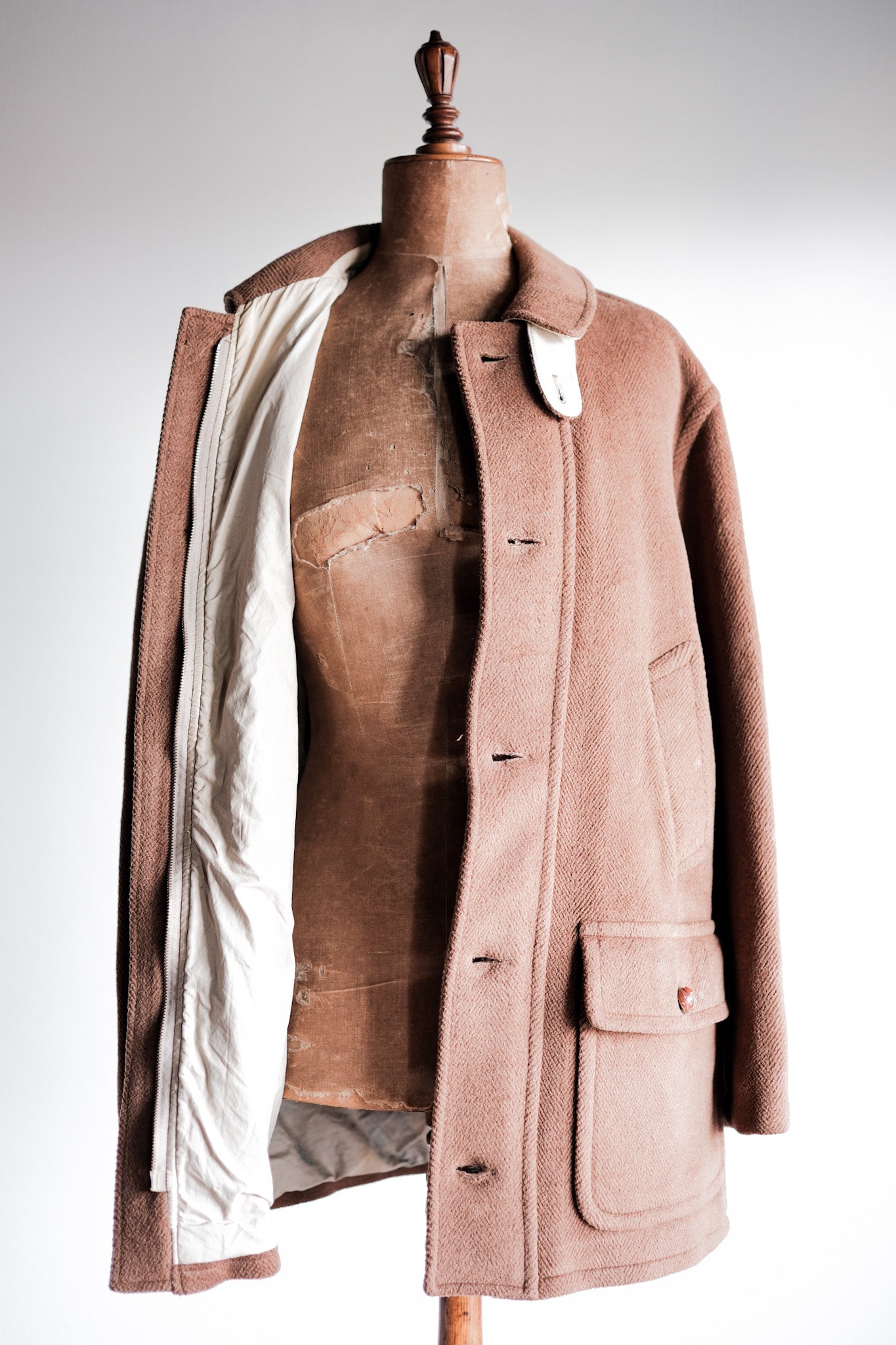 [~ 90 년대] 중국 스트랩과 함께 오래된 인버터 울 재킷 "무어 브룩"