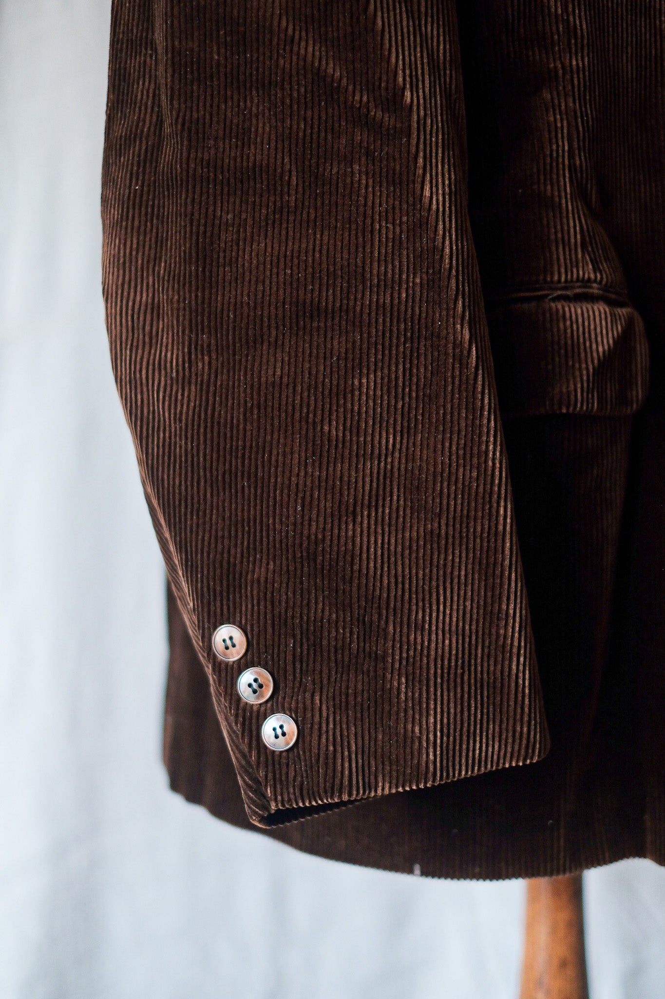 [~ 30's] French Vintage Brown Corduroy Lapel Work Jacket "Adolphe Lafont"
