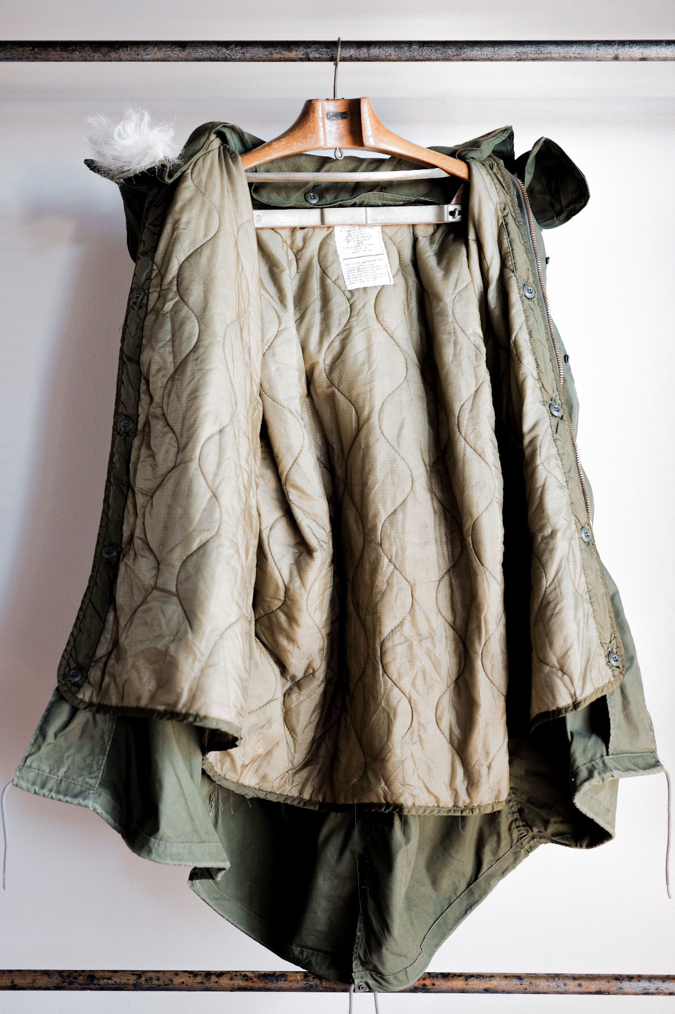 ［~80's］U.S.ARMY M-65 Fishtail Parka Size.MEDIUM "Full Set"