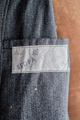 [~ 50's] French Vintage PTT Black Chambray Atelier Coat "Dead Stock"