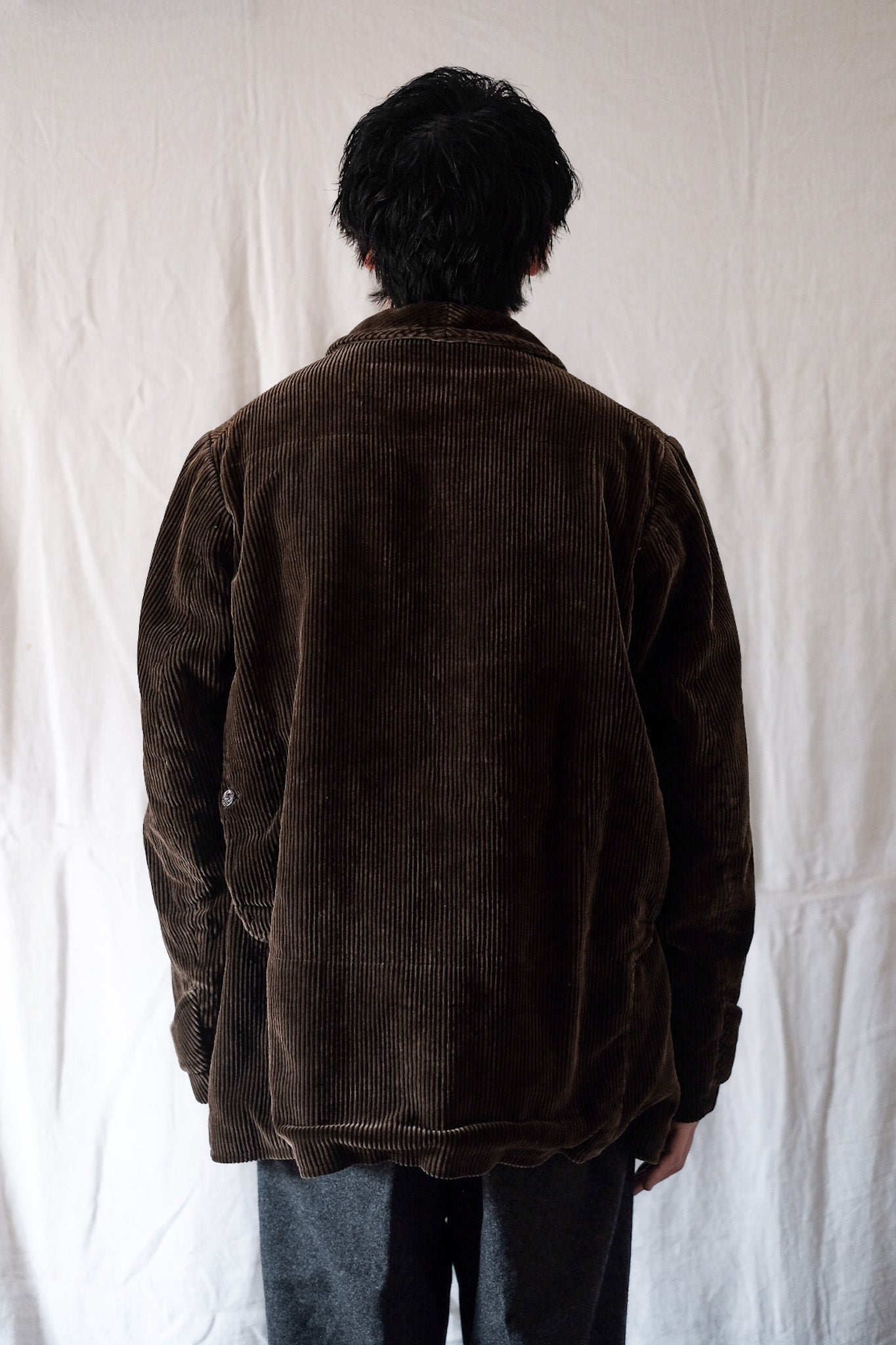[〜30年代]法國復古棕色燈芯絨狩獵夾克
