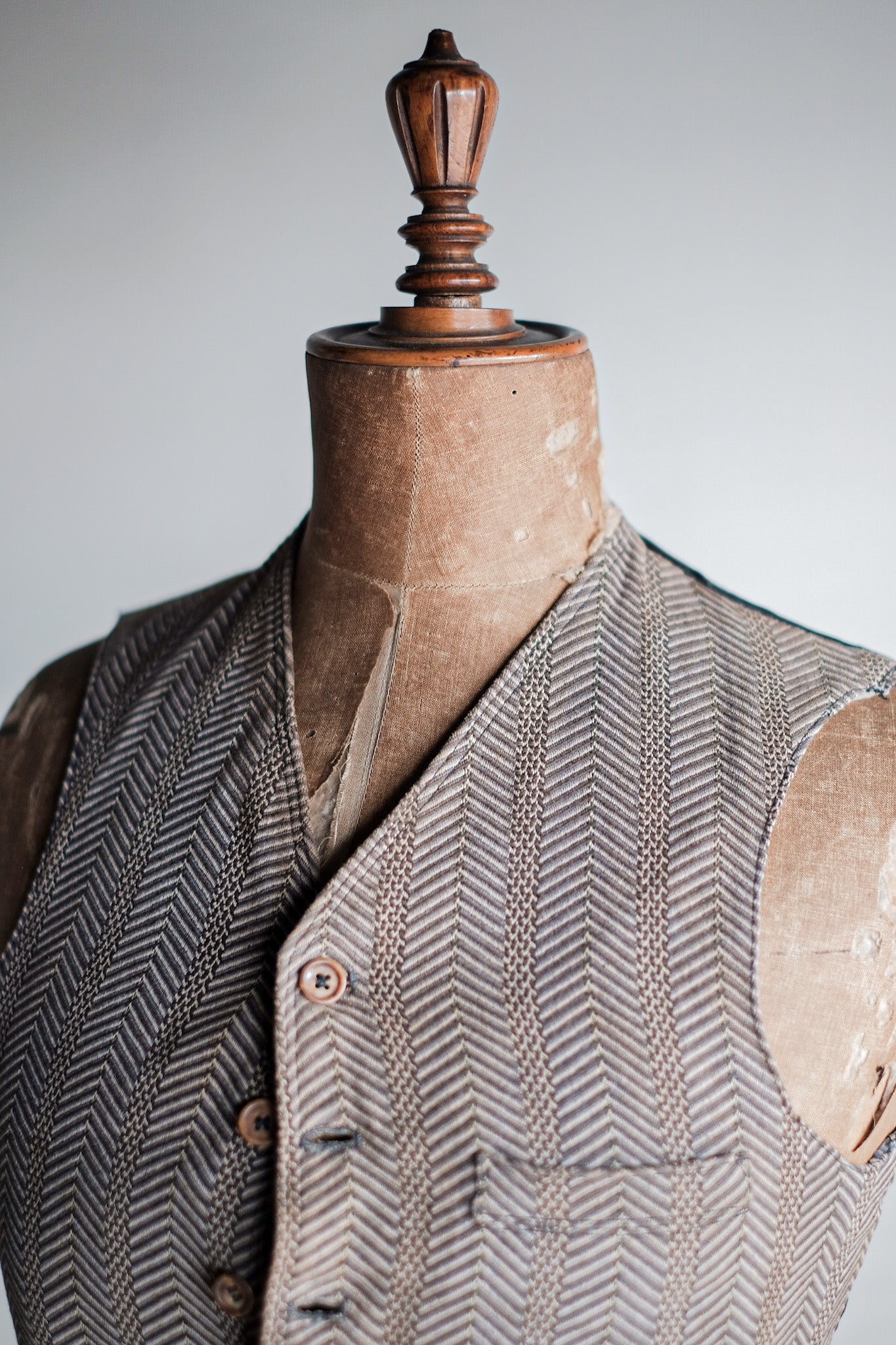［~30's］French Vintage HBT Wool Work Gilet