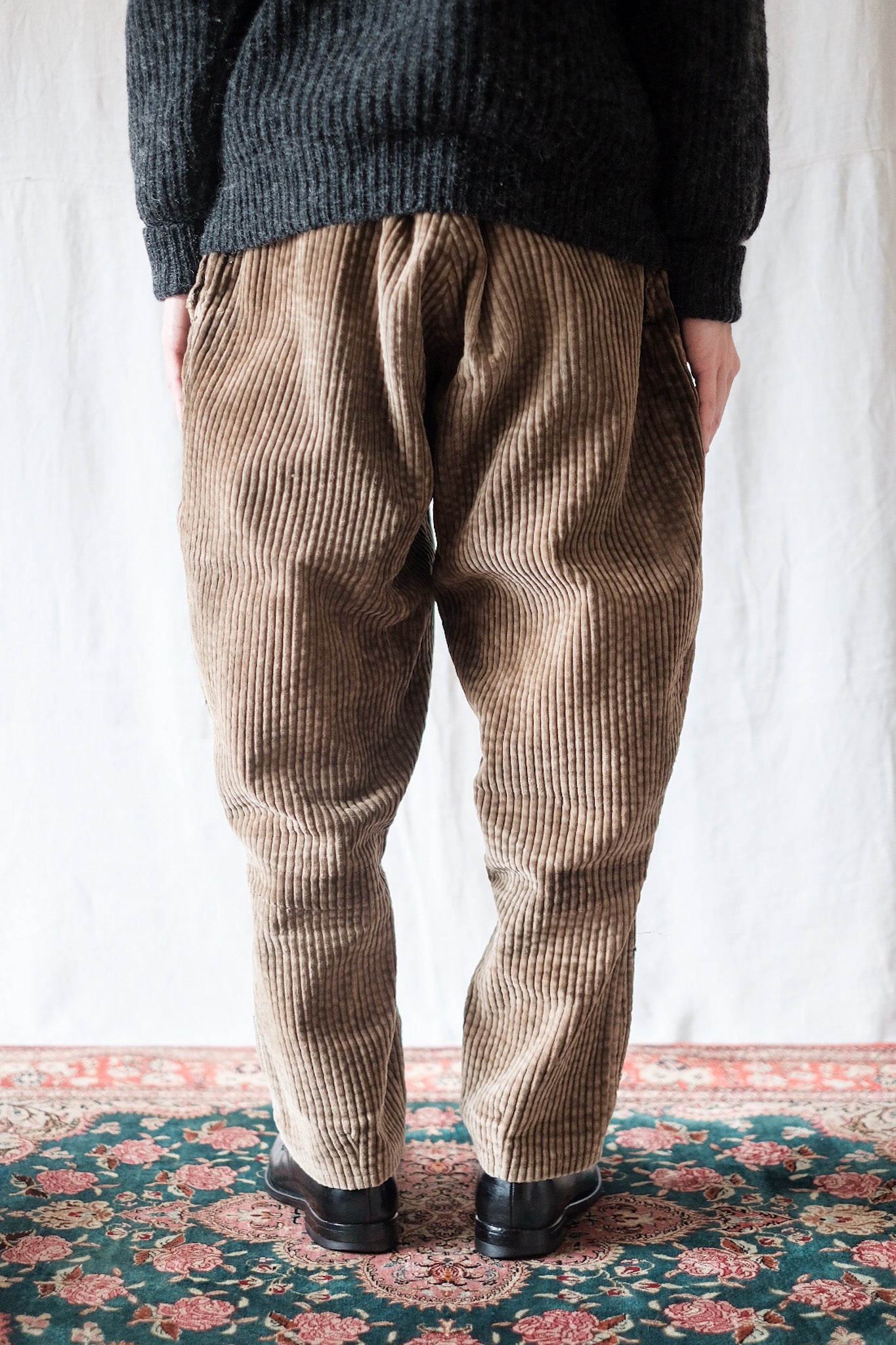 [〜30年代]法國復古棕色燈芯絨工作褲“ Adolphe Lafont”