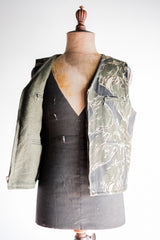 [~ 70's] American Vintage Tiger Stripe Camouflage เสื้อกั๊กย้อนกลับได้