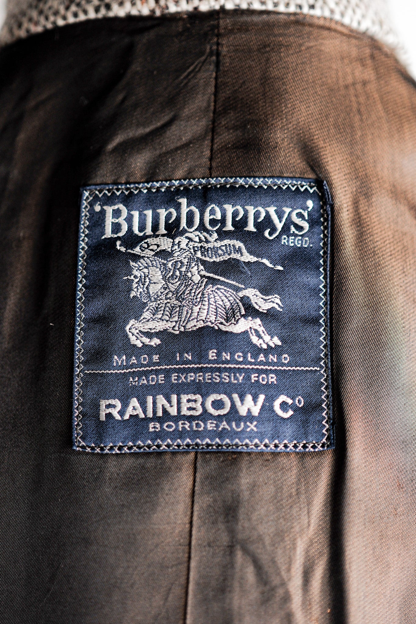 ［~70's］Vintage Burberry's Single Raglan Balmacaan Coat Size.38R "IRISH TWEED" "RAINBOW C 別注"