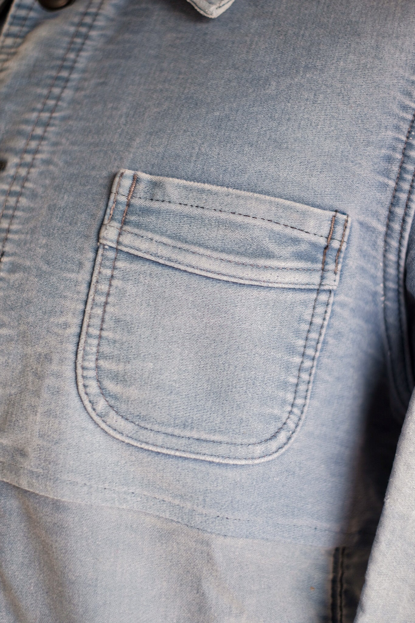 ［~50's］French Vintage Blue Moleskin Work Jacket "Le Mont St. Michel"