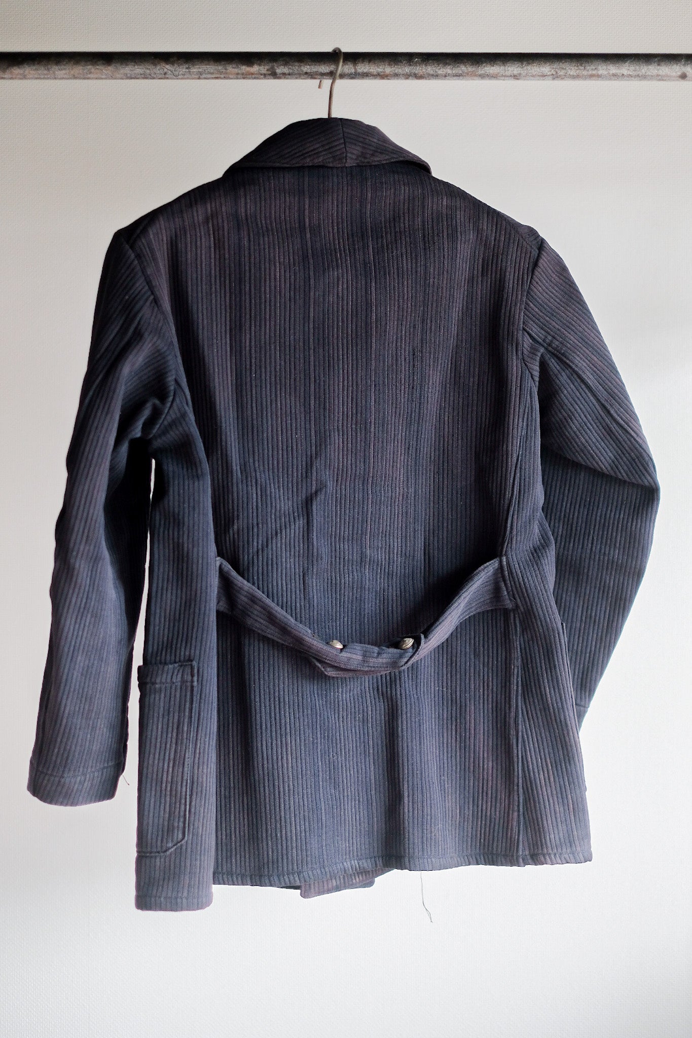 ［~30's］French Vintage Cotton Pique Double Breasted Fireman Jacket