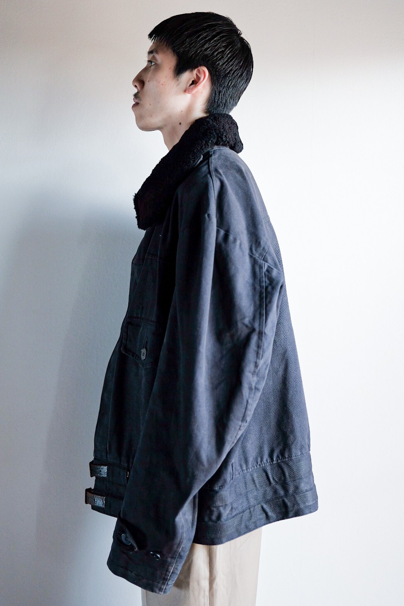 ［~50’s］Swedish Army Motorcycle Jacket “Black Color”
