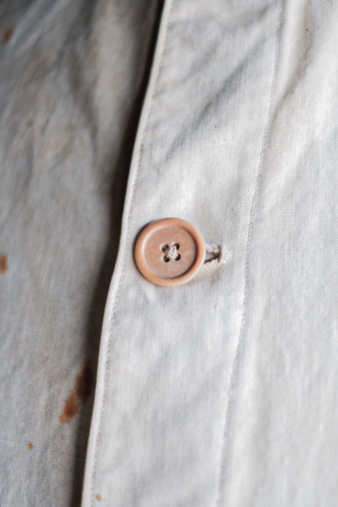 ［~30's］French Vintage Stand Collar Linen Jacket