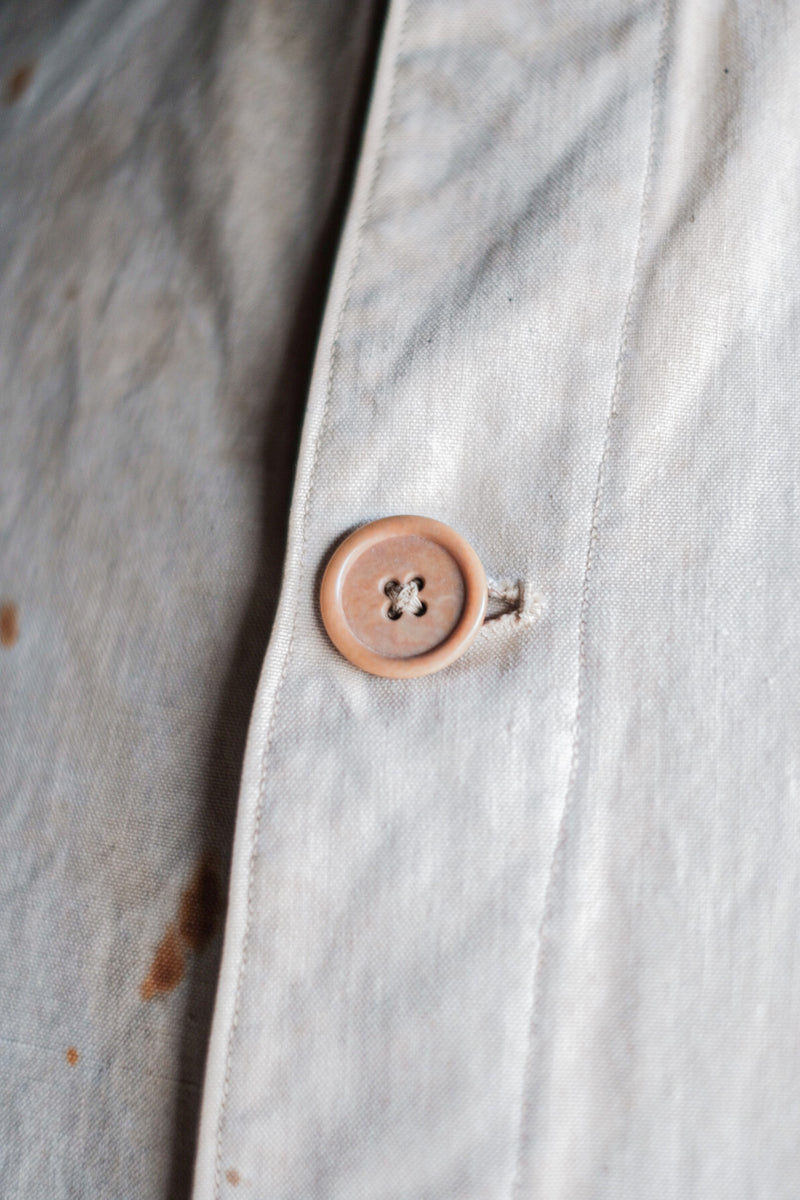 【~30's】French Vintage Stand Collar Linen Jacket
