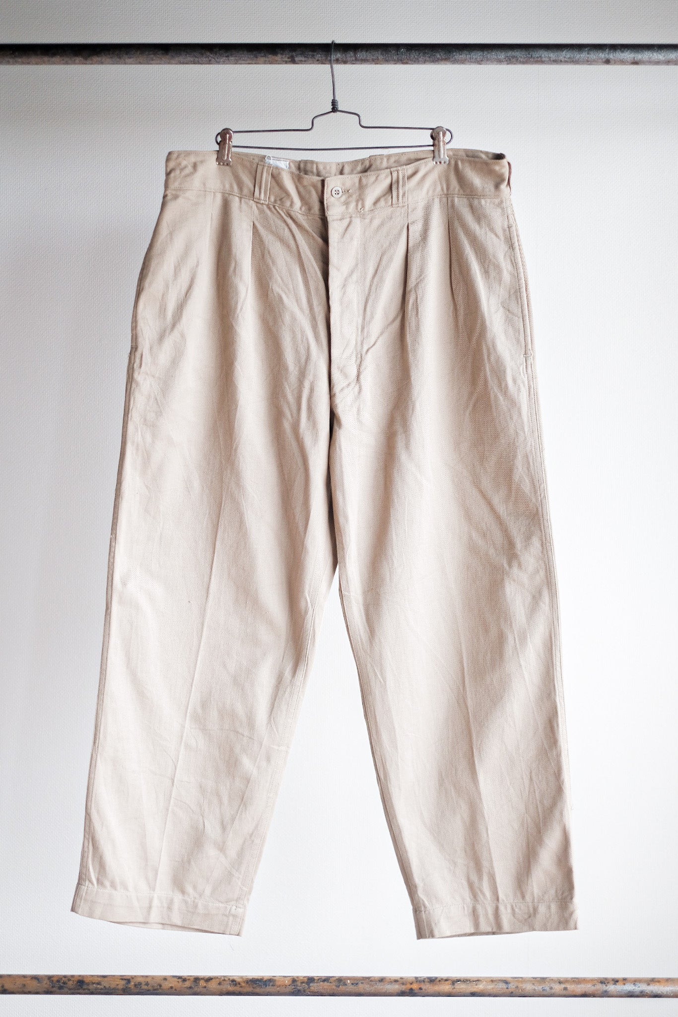 [~ 60's] French Army M52 CHINO TROUSERS SIZE.15